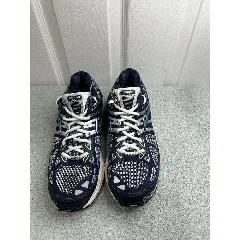 Brooks Ariel 14 Women’s Running Shoes Navy Blue Silver Size 10.5 B Medium